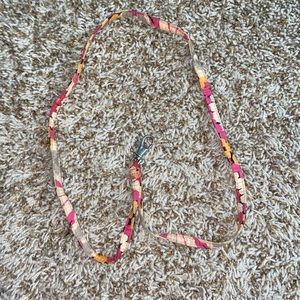 Vera Bradley pink and orange lanyard